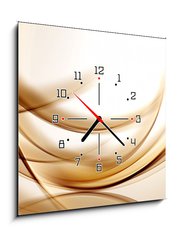 Obraz s hodinami 1D - 50 x 50 cm F_F102053690 - Gold Lines Abstract Background - Zlaté čáry abstraktní pozadí