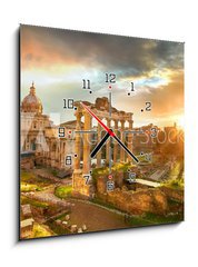 Obraz s hodinami   Roman Forum. Ruins of Roman Forum in Rome, Italy during sunrise., 50 x 50 cm