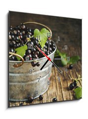 Obraz s hodinami   Blackcurrant, 50 x 50 cm