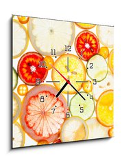 Obraz s hodinami 1D - 50 x 50 cm F_F110270715 - Citrus fruits - Citrusové plody