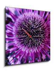 Obraz s hodinami   anamone flower, 50 x 50 cm