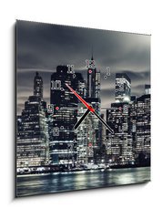 Obraz s hodinami 1D - 50 x 50 cm F_F120089914 - Dark night rises
