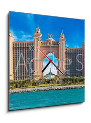 Obraz s hodinami   Atlantis, The Palm Hotel in Dubai, 50 x 50 cm