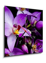 Obraz s hodinami 1D - 50 x 50 cm F_F1241133 - orchids