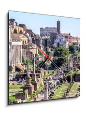 Obraz s hodinami   The Roman forum, Italy, 50 x 50 cm
