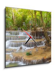Obraz s hodinami 1D - 50 x 50 cm F_F127693743 - Huai Mae Kamin waterfall