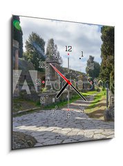 Obraz s hodinami 1D - 50 x 50 cm F_F133093356 - Ruins of Pompeii, Naples Italy