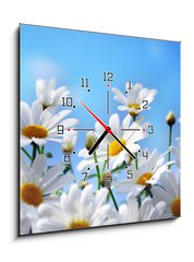Obraz s hodinami 1D - 50 x 50 cm F_F13584171 - Flowers
