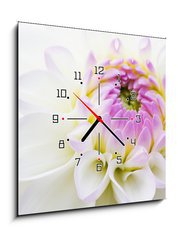 Obraz s hodinami 1D - 50 x 50 cm F_F14142356 - Dahlia