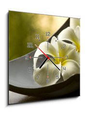 Obraz s hodinami 1D - 50 x 50 cm F_F14907943 - special spa flowers