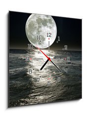Obraz s hodinami   moon, 50 x 50 cm