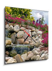 Obraz s hodinami 1D - 50 x 50 cm F_F15204576 - Garden Falls