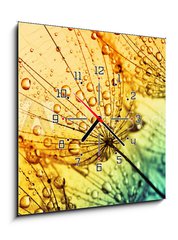 Obraz s hodinami 1D - 50 x 50 cm F_F153111950 -  dandelion flower background