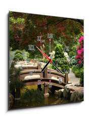 Obraz s hodinami 1D - 50 x 50 cm F_F15476909 - Japanese Gaden