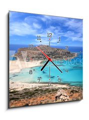 Obraz s hodinami   Balos lagoon, 50 x 50 cm