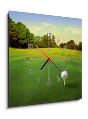 Obraz s hodinami 1D - 50 x 50 cm F_F16695103 - golf