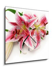 Obraz s hodinami 1D - 50 x 50 cm F_F16841573 - Lily