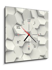 Obraz s hodinami 1D - 50 x 50 cm F_F171149811 - hexagon geometric background