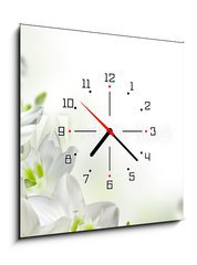 Obraz s hodinami 1D - 50 x 50 cm F_F17740159 - flowers