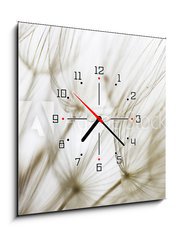 Obraz s hodinami 1D - 50 x 50 cm F_F180759298 - Dandelion seed closeup