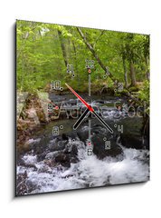 Obraz s hodinami 1D - 50 x 50 cm F_F182860867 - Whitewater Stream