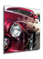 Obraz s hodinami 1D - 50 x 50 cm F_F1886924 - classic merc hotrod