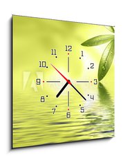 Obraz s hodinami   Wellness Motiv mit viel Freiraum, 50 x 50 cm