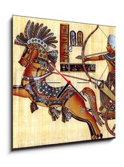 Obraz s hodinami 1D - 50 x 50 cm F_F20074338 - Egyptian papyrus - Egyptsk papyrus