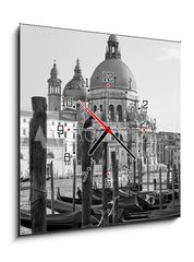 Obraz s hodinami   Gondolas and Santa Maria della Salute church in Venice, 50 x 50 cm