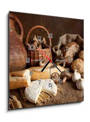 Obraz s hodinami 1D - 50 x 50 cm F_F21518659 - Rustic