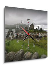 Obraz s hodinami 1D - 50 x 50 cm F_F22174593 - Ancient Castle