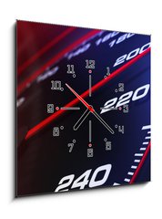 Obraz s hodinami 1D - 50 x 50 cm F_F22279188 - Speedometer up and close
