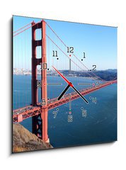 Obraz s hodinami   San Francisco  Golden Gate Bridge, 50 x 50 cm