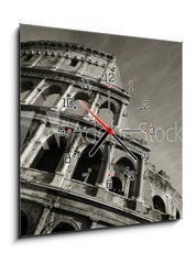 Obraz s hodinami 1D - 50 x 50 cm F_F2255163 - colosseum duo