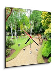 Obraz s hodinami 1D - 50 x 50 cm F_F23130187 - Lovely spring garden