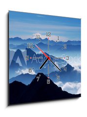 Obraz s hodinami 1D - 50 x 50 cm F_F23674455 - Traumpanorama (Blick von Zugspitze)-View from Mt Zugspitz - Panoráma snů (pohled z Zugspitze)