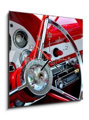 Obraz s hodinami 1D - 50 x 50 cm F_F24202666 - classic car