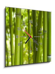 Obraz s hodinami   Bambus Bamboo 06, 50 x 50 cm
