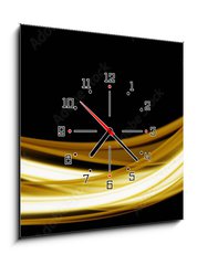 Obraz s hodinami 1D - 50 x 50 cm F_F251566357 - Abstract elegant wave panorama design with space for your text - Abstraktní elegantní vlna panorama design s prostorem pro váš text