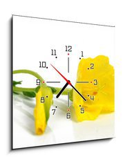 Obraz s hodinami 1D - 50 x 50 cm F_F25236816 - evening primrose