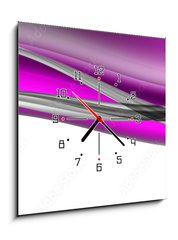 Obraz s hodinami 1D - 50 x 50 cm F_F260626950 - Abstract elegant romantic wave panorama background design illustration with space for text - Abstraktní elegantní romantické vlny panorama pozadí návrhu ilustrace s prostorem pro text