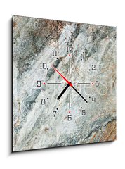 Obraz s hodinami 1D - 50 x 50 cm F_F262202412 - Natural Marble Stone Surface 