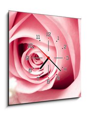 Obraz s hodinami 1D - 50 x 50 cm F_F26423247 - Rosa