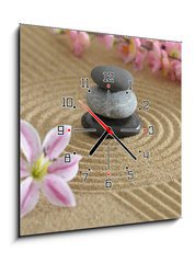 Obraz s hodinami 1D - 50 x 50 cm F_F26707926 - zen garten