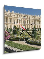 Obraz s hodinami 1D - 50 x 50 cm F_F27892501 - Royal residence Versailles