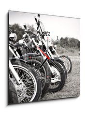 Obraz s hodinami 1D - 50 x 50 cm F_F28397920 - Bikes