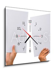 Obraz s hodinami 1D - 50 x 50 cm F_F28827741 - various blank cardboard