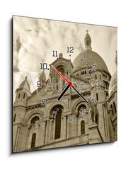 Obraz s hodinami   Sacre coeur at Montmartre, 50 x 50 cm