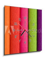 Obraz s hodinami 1D - 50 x 50 cm F_F29614215 - color blotting paper