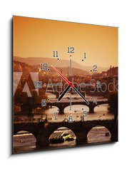 Obraz s hodinami 1D - 50 x 50 cm F_F30150697 - charles bridge